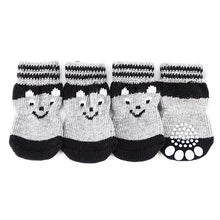 Load image into Gallery viewer, 4pcs/set Small Dog Cat Shoes knitting Socks Spring Autumn Winter Pet Boots Outdoor Warm Non-Slip Shoes For dogs