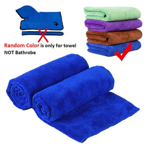 GLORIOUS KEK Dog Bathrobe XS-XL Pet Dog Bath Towel for Small Medium Large Dogs 400g Microfiber Super Absorbent Pet Drying Towel