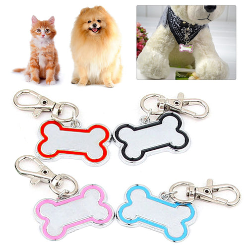 1Pc Bone Shape Personalized Engraving Pet ID Cat Dog Tag Identification Custom Name Collar Decoration
