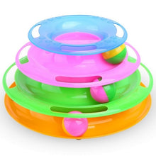 Load image into Gallery viewer, Trilaminar Pet Toys Cat Track Ball Dish Funny Disk Interactive Amusement Plate Cat Toy Game Play Disc Turntable Toy Cat Supplies