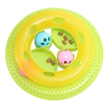 Load image into Gallery viewer, Trilaminar Pet Toys Cat Track Ball Dish Funny Disk Interactive Amusement Plate Cat Toy Game Play Disc Turntable Toy Cat Supplies