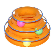 Load image into Gallery viewer, Trilaminar Pet Toys Cat Track Ball Dish Funny Disk Interactive Amusement Plate Cat Toy Game Play Disc Turntable Toy Cat Supplies