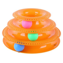 Load image into Gallery viewer, Trilaminar Pet Toys Cat Track Ball Dish Funny Disk Interactive Amusement Plate Cat Toy Game Play Disc Turntable Toy Cat Supplies