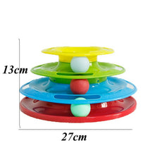 Load image into Gallery viewer, Trilaminar Pet Toys Cat Track Ball Dish Funny Disk Interactive Amusement Plate Cat Toy Game Play Disc Turntable Toy Cat Supplies