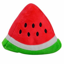 Load image into Gallery viewer, Pet Toys Funny Cartoon Cute Fruit Bite Resistant Plush Squeaky Toy Pet Chew Toy For Cats Pet Interactive Supplies Pet Partner
