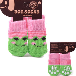 4 Pcs Pet Dog Socks Non-Slip Soft Warm Breathable Elasticity for Autumn Winter XHC88