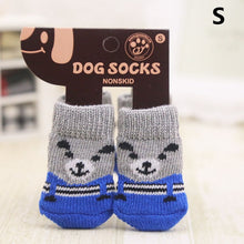 Load image into Gallery viewer, 4 Pcs Pet Dog Socks Non-Slip Soft Warm Breathable Elasticity for Autumn Winter XHC88