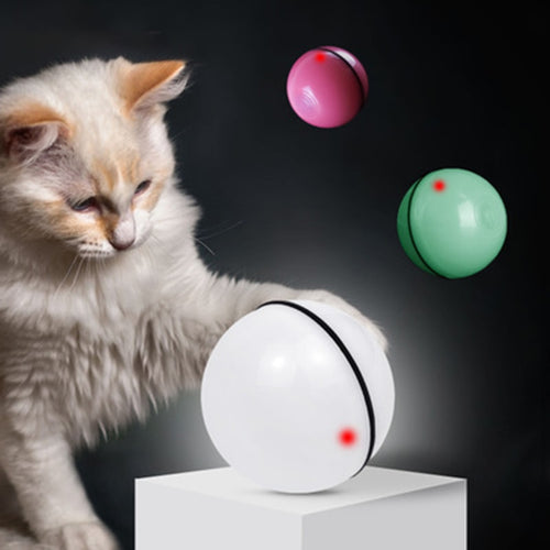 Smart Interactive Cat Play and Toys Ball,Usb Rechargeable Motion Activated Automatic Rotating Electronic Pet Toy
