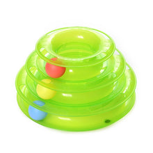 Load image into Gallery viewer, 3 Layers Crazy Ball Disk Cat Toys Anti-slip Interactive Amusement Plate Triple Turntable Play Disc Small Pet Toy For Kitten Cats