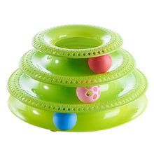 Load image into Gallery viewer, 3 Layers Crazy Ball Disk Cat Toys Anti-slip Interactive Amusement Plate Triple Turntable Play Disc Small Pet Toy For Kitten Cats