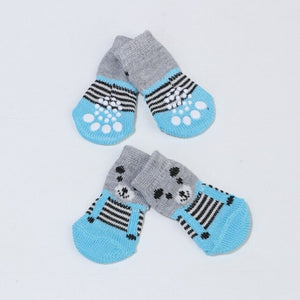 Pet Anti-Slip Knit Socks Small Dogs Cat Shoes Pet Dog Shoes Schnauzer Thick Warm  Paw Protector Dog Socks Booties Accessories