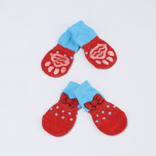 Load image into Gallery viewer, Pet Anti-Slip Knit Socks Small Dogs Cat Shoes Pet Dog Shoes Schnauzer Thick Warm  Paw Protector Dog Socks Booties Accessories