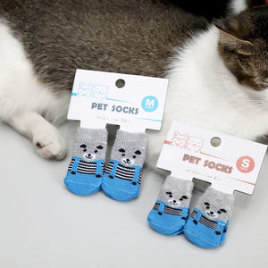 Thick Warm Paw Protector Dog Socks Anti-Slip Knit Socks Pet Dog Socks Small Dogs Cat Shoes Labrador Booties Accessories