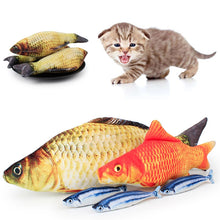 Load image into Gallery viewer, 200mm Funny Lifelike Fish Shape Simulation Pet Cat Flannel Playing Toy Fish Shape Pillow Creative Pet Toy