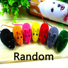Load image into Gallery viewer, New 1PC cute cat toy plush fur toy shake movement mouse pet Kitten funny movement rat Little interactive bite toy