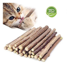 Load image into Gallery viewer, Cat Catnip Sticks Pet Teeth Cleaning Chew Toy for Cats 100% Natural Matatabi Actinidia Silver Vine Dental Treats Molar Sticks