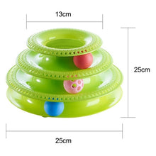 Load image into Gallery viewer, Funny Pet Toys Cat Crazy Ball Disk Interactive Amusement Plate Play Disc Trilaminar Turntable Cat Toy