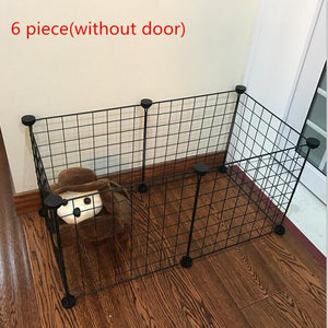 Foldable Pet Playpen Crate  Iron Fence Puppy Kennel House Exercise Training Puppy Kitten Space Dog Gate Supplies For Rabbit