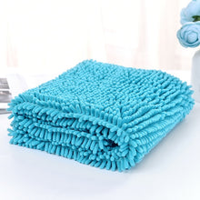 Load image into Gallery viewer, Ultra-absorbent soft Dog Bath Towel Multipurpose cat dog Pet Drying Towel blanket Large bath towel Chenille fiber pet towel