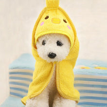 Load image into Gallery viewer, Cute Pet Dog Towel Soft Drying Bath Pet Towel For Dog Cat Hoodies Puppy Super Absorbent Bathrobes Cleaning Necessary supply