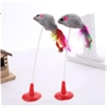 Load image into Gallery viewer, 1pc Cat Feather Toy Cat Stick Feather Wand With Small Bell Mouse Cage Toys Plastic Artificial Colorful Cat Teaser Toy Cat Balls