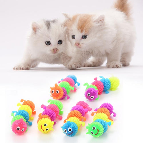 Pet Cat Toy Decompression Doll Fun TPR Rubber Safe And Non-toxic Fun Cat Kitten Play Doll Pet Cat Toy Interactive Training Toy