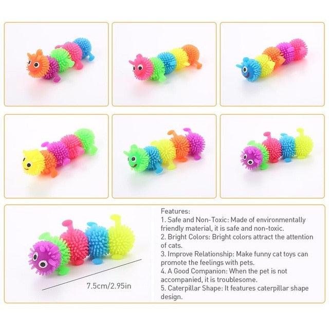 Pet Cat Toy Decompression Doll Fun TPR Rubber Safe And Non-toxic Fun Cat Kitten Play Doll Pet Cat Toy Interactive Training Toy