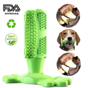 Dog Toothbrush Dog Chew Tooth Cleaner Brushing Stick Natural Rubber Doggy Puppy Dental Care Dog Chew Toys Toothbrush for Pet